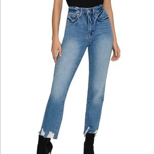 Good American Good Vintage Jagged Hem jeans 4 / 27 Blue 641,  NWT NEW!